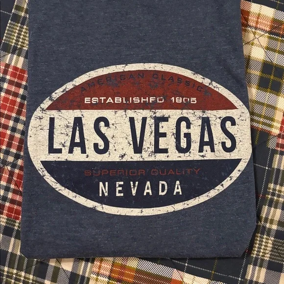 Las Vegas Graphic Navy T-Shirt - Picture 3 of 3